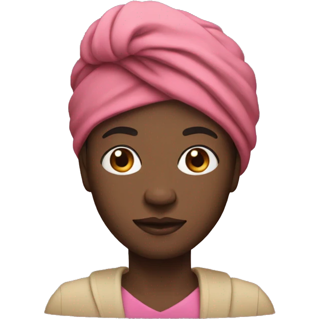 memoji style of a black person with a turban  emoji