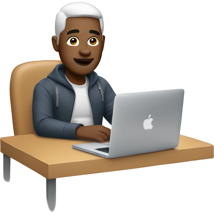 memoji man with macbook  emoji