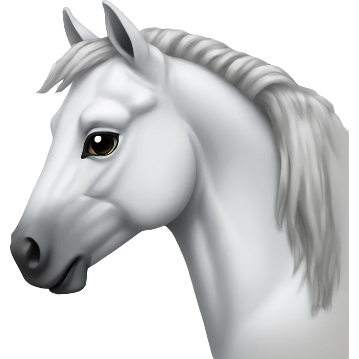 White mustang emoji