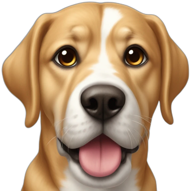 Chien avec un jouer dans la bouche emoji