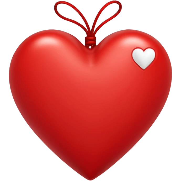 Red heart with white silk strings wrapped around it emoji