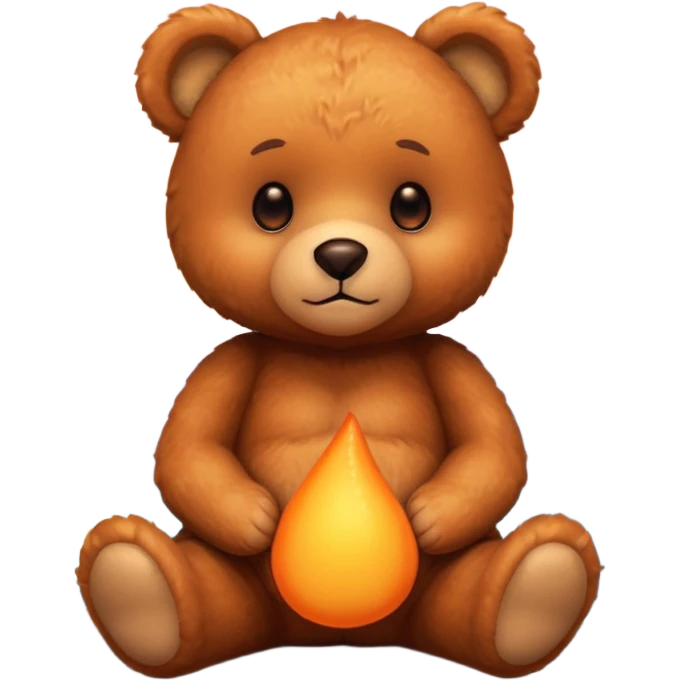 Teddy bear watching sunset emoji