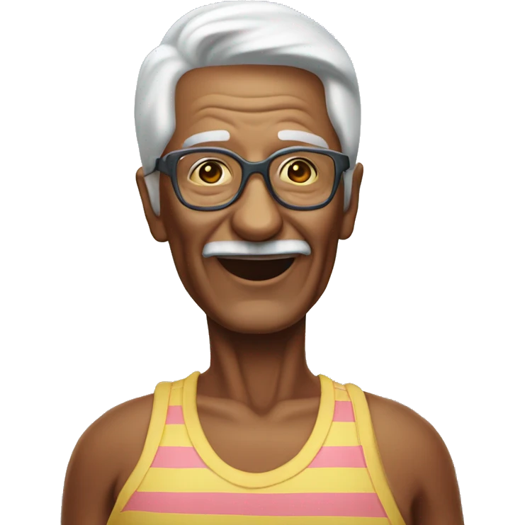 80 year old pool party emoji