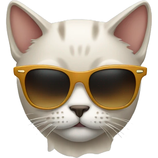 Cat with sunglasses emoji