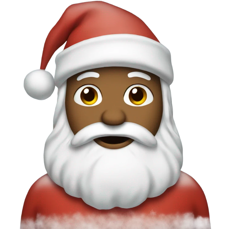 Santa covered in snow  emoji