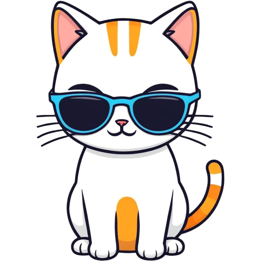 Cat with sunglasses emoji