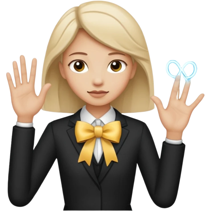 Like the left hand in horizontal and one hand bows emoji