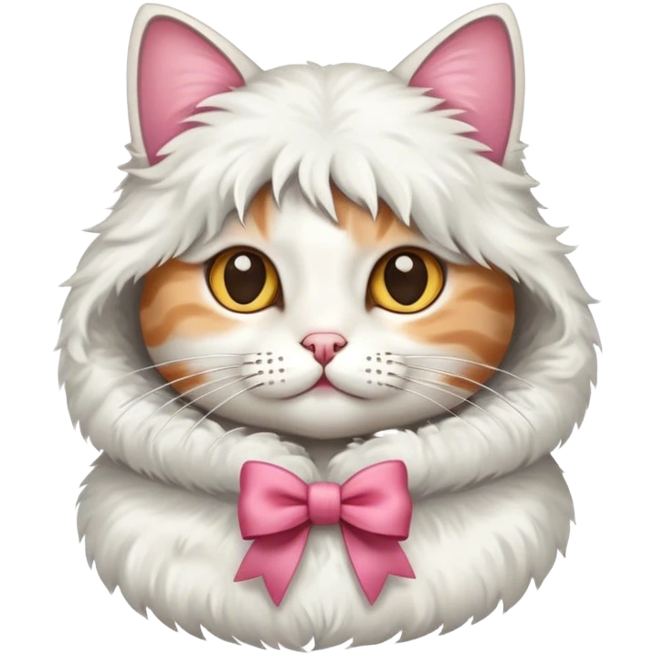 Cat with a bow on its neck emoji