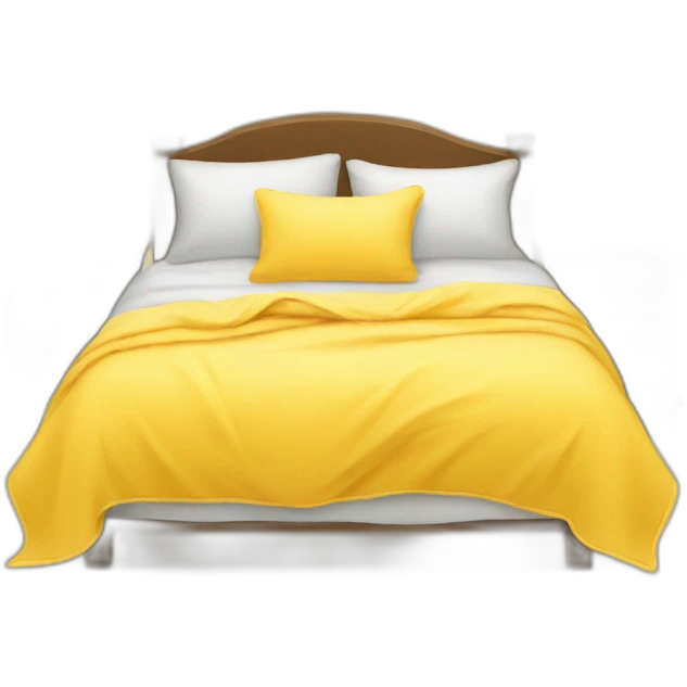 Cozy bed yellow blanket emoji