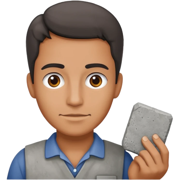 Un portugais avec du ciment dans les mains  emoji