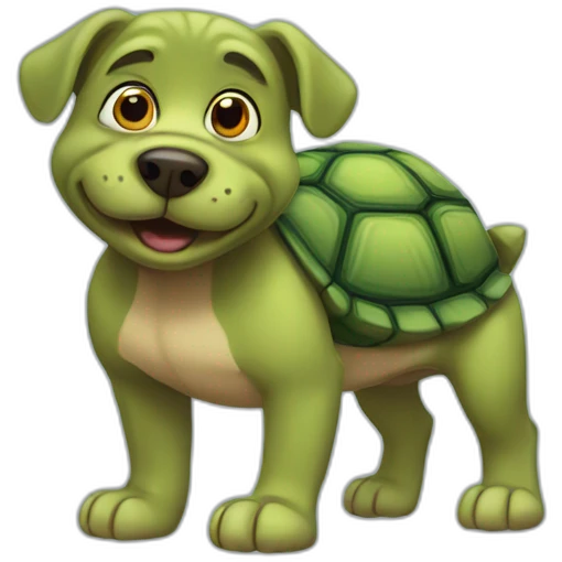 Cartoon turtledog  emoji