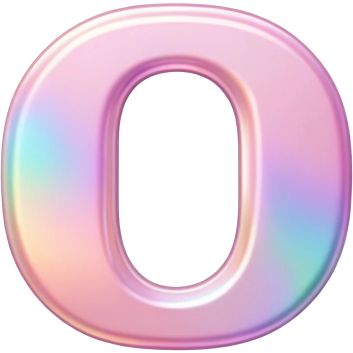 Iridescent pastel pink Font setting icon with letter C emoji