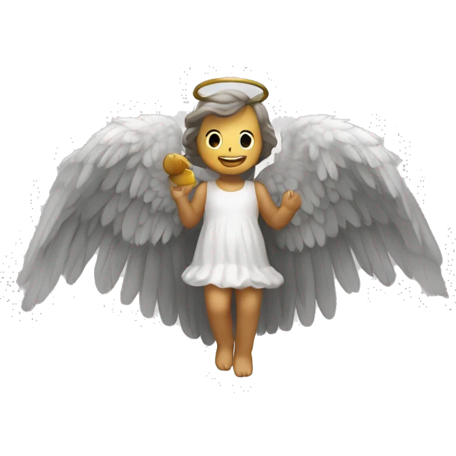 alas de angel solo el contorno, con un fondo negro emoji