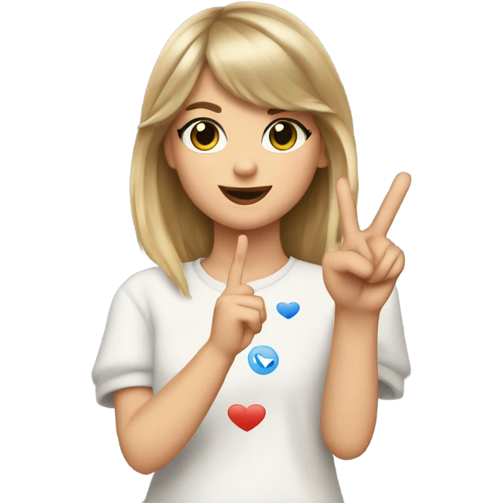 Taylor swift with her arm around Gracie Abram’s and both doing peace signs emoji