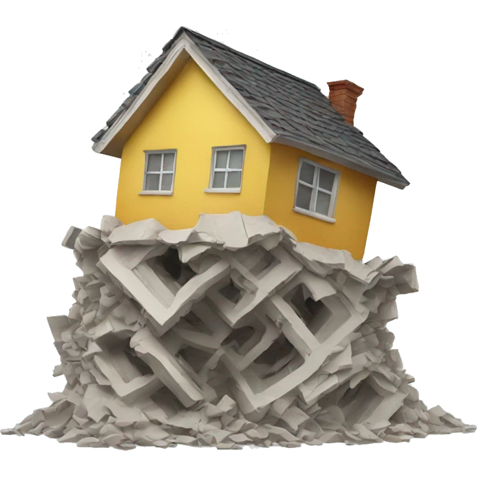 House falling because of earthquake emoji