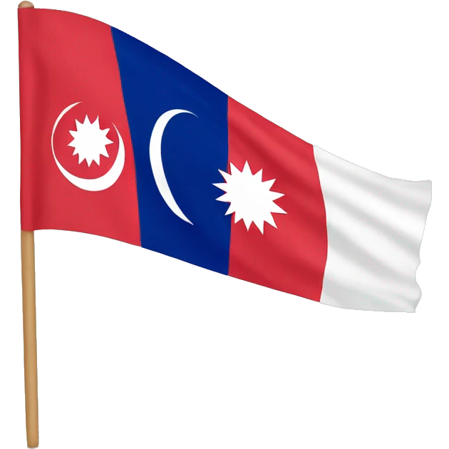 Mix flag India and Nepal emoji