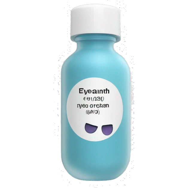 eye cream bottle with label emoji