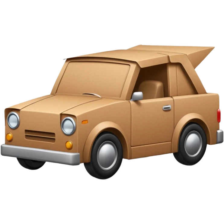 Cardboard car emoji