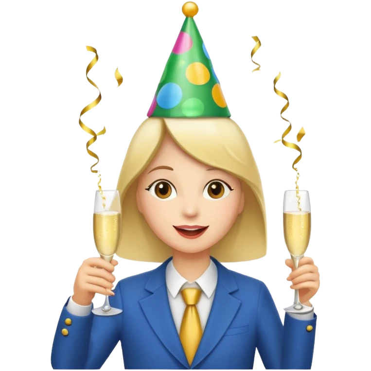Champagne spilling crazy congrats emoji