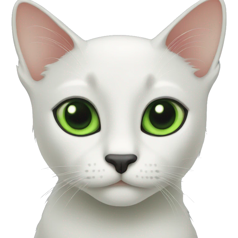 Black cat green eyes  emoji