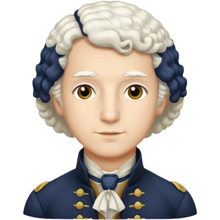 young george washington with curly wig emoji