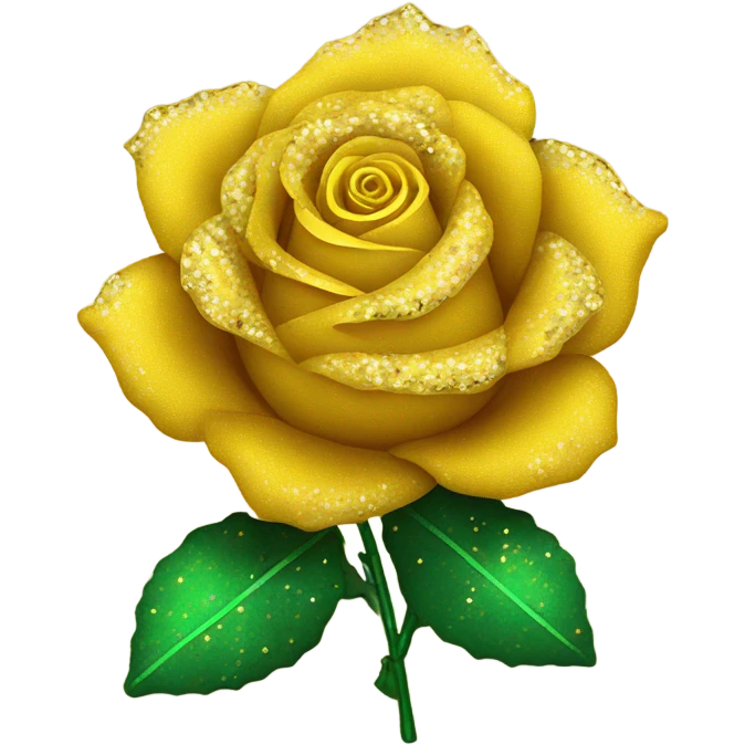yellow rose with sequins emoji