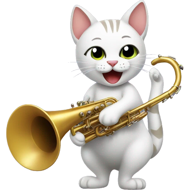cat playing jazz emoji