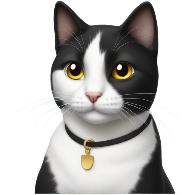 Black and white cat emoji