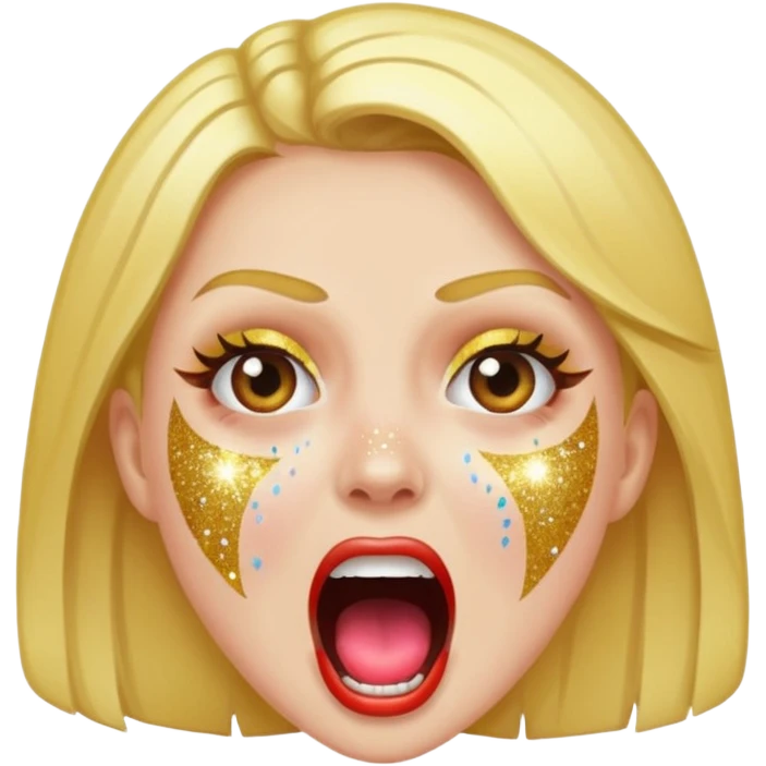 Glitter scream queen emoji