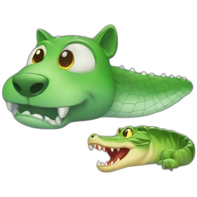 A cat with a crocodile emoji