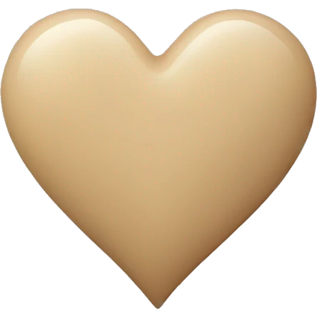 Beige heart emoji