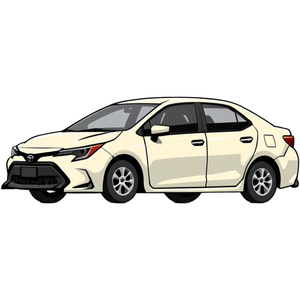 Modern Toyota Corolla car emoji