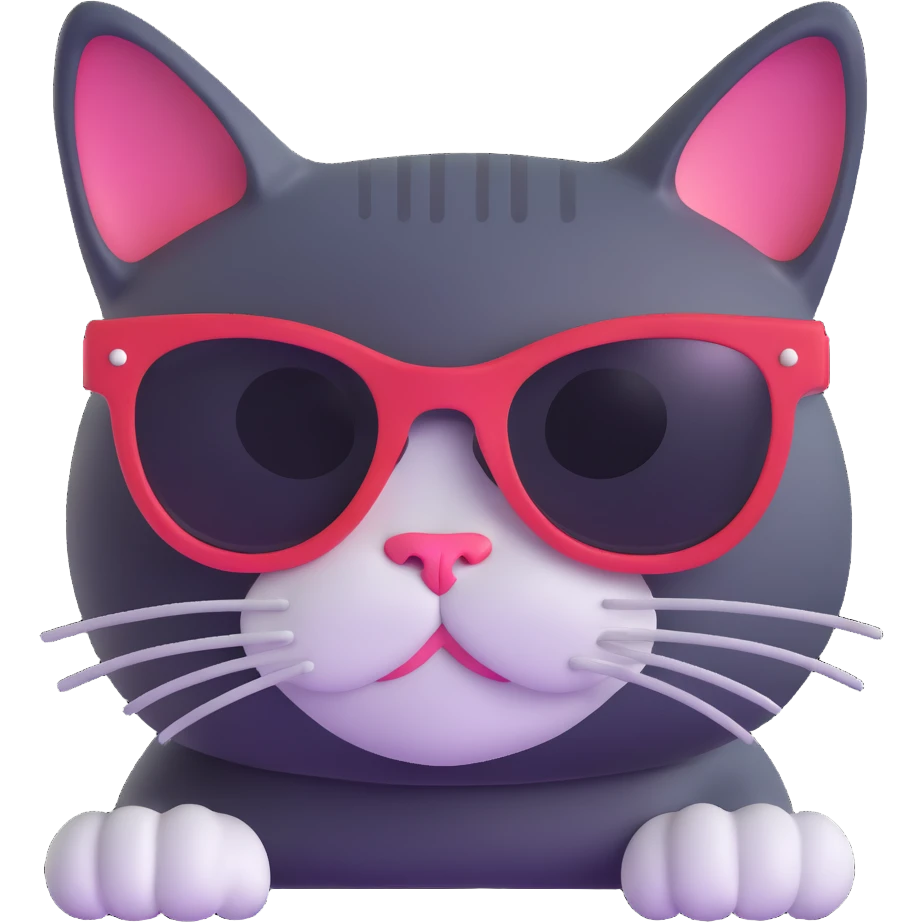 cat wearing sunglasses emoji