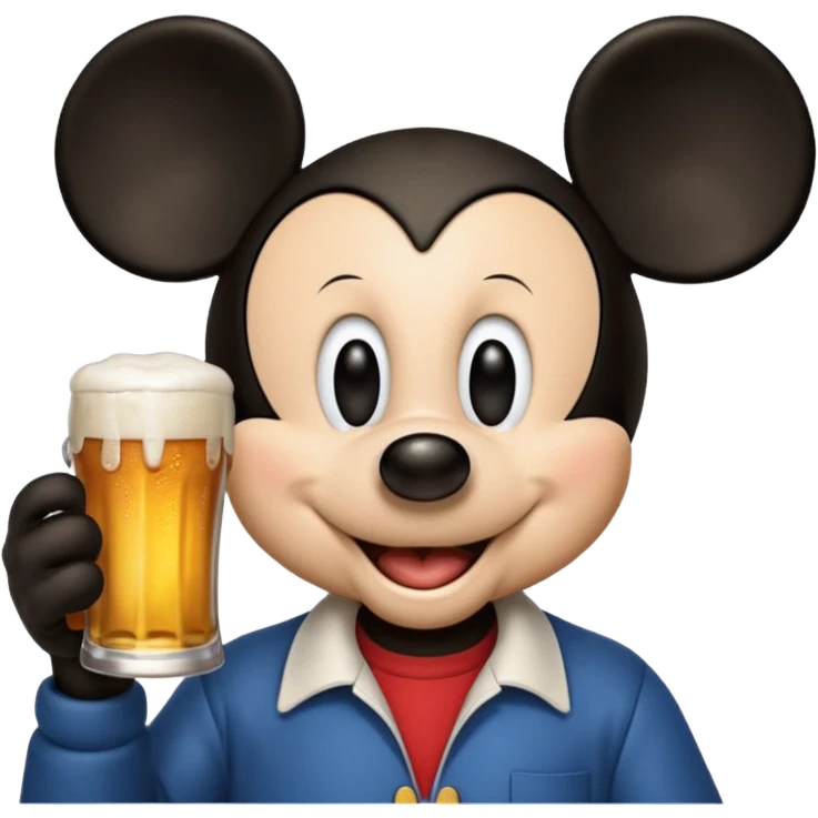 Mickey qui boi une bière  emoji