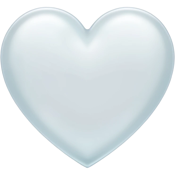 white heart with a frosted glass effect emoji
