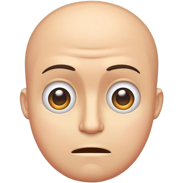 Man with giant head and little body emoji