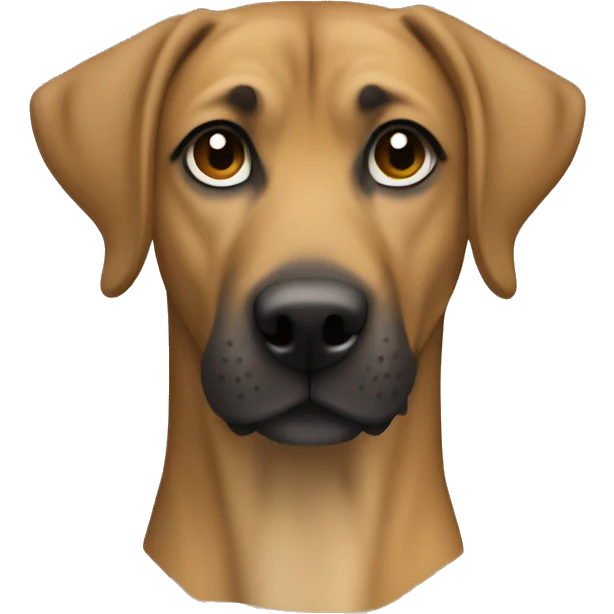 Black mouth cur dog with brown golden fur emoji