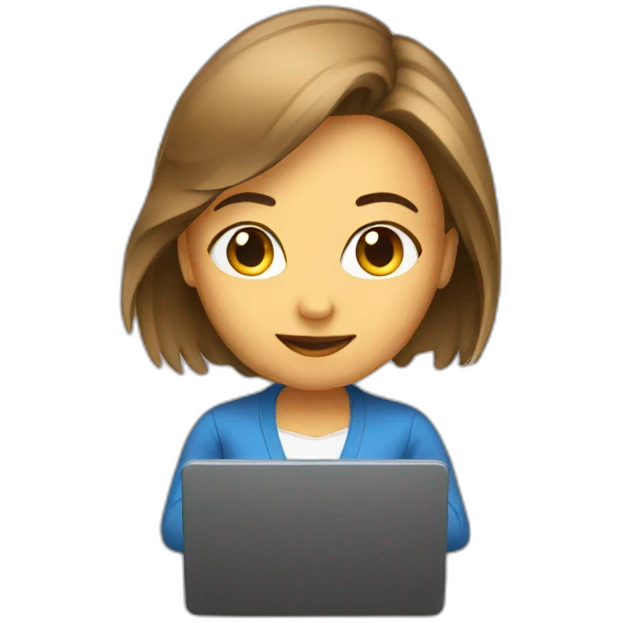 Woman coding emoji