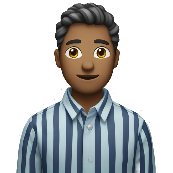 stripe logo wearing striped shirt emoji