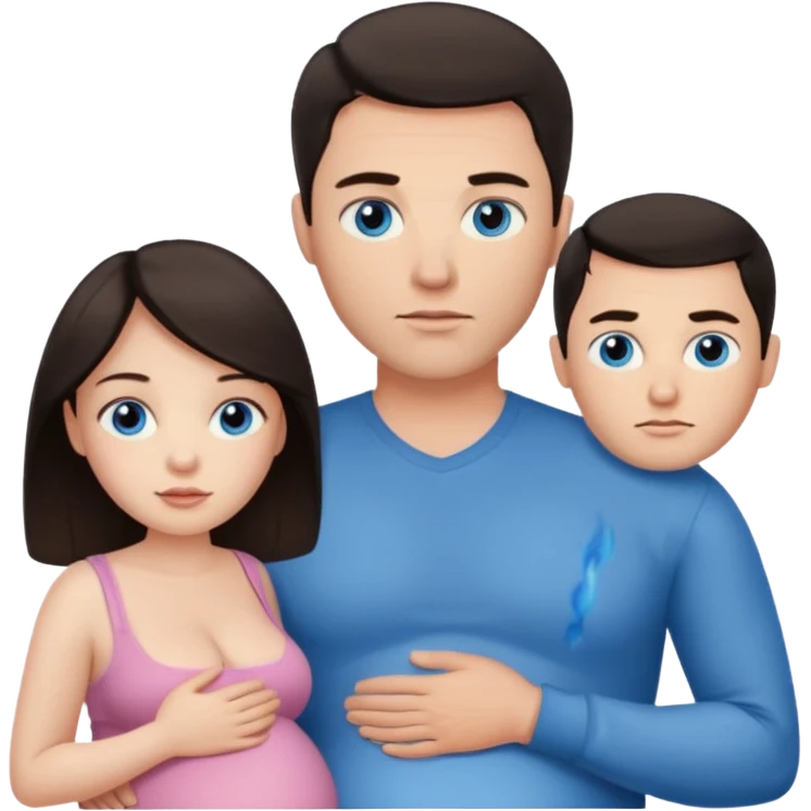 pregnant woman being burned in the face of a very handsome man emoji