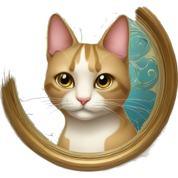 cat style dans un cadre art-nouveau complet très travaillé emoji