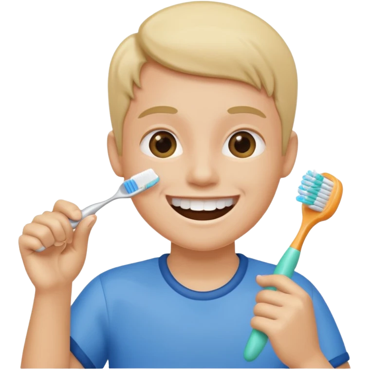 someone brushing their teeth emoji