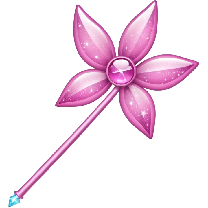 Fairy wand  pink with glitte emoji