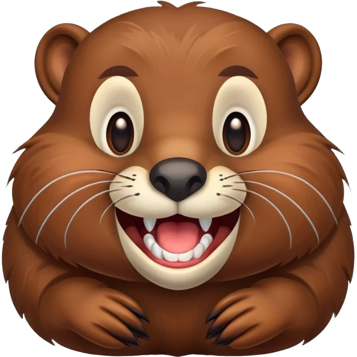 cute beaver with large teeth emoji