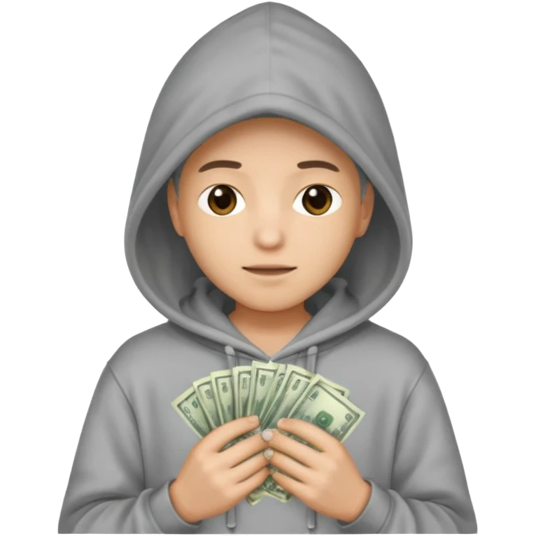 lighitng money hoodied emoji