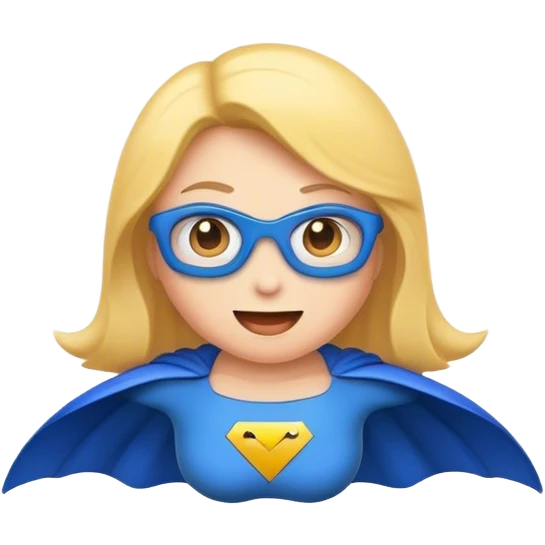 Fait moi un emoji super nana bleu un peu comme ceux de New Jeans emoji