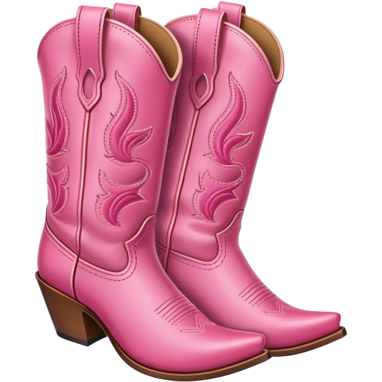 Pink cowboy boots emoji