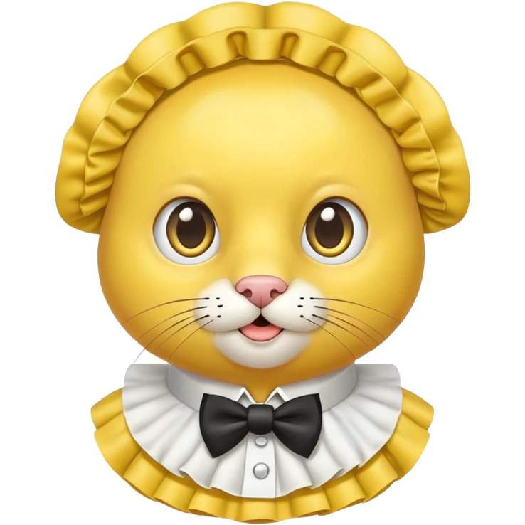 lemon with monocle and ruffled collar emoji
