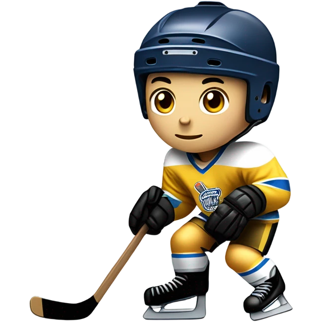 golden ice hockey player emoji