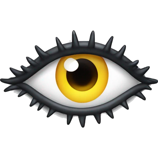 an eye with eyelashes emoji